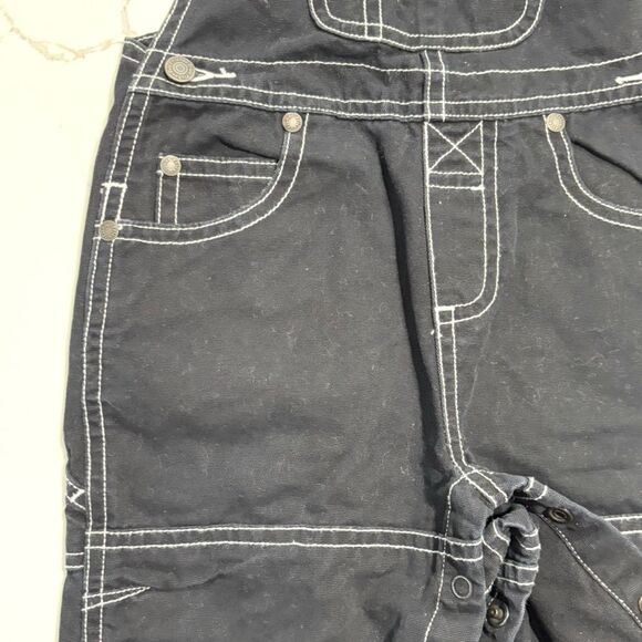 Fisher Price | Boys Black Overalls 18M with snaps - Picture 5 of 10